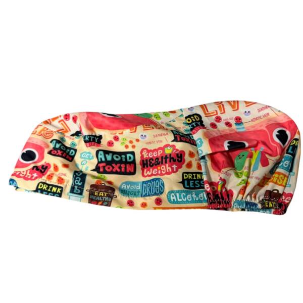 Gorro quirurgico mujer higado animado - Imagen 2