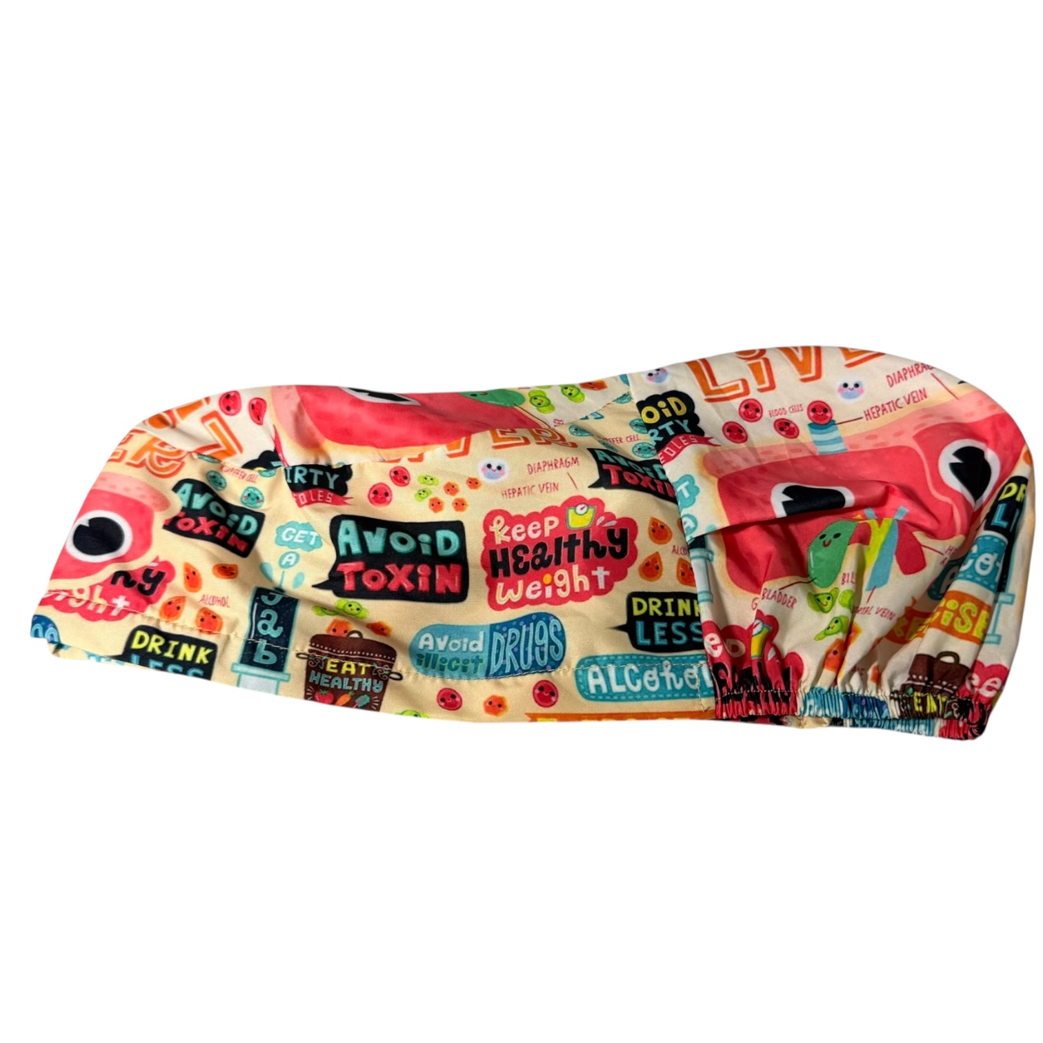 Gorro quirurgico mujer higado animado - Imagen 2