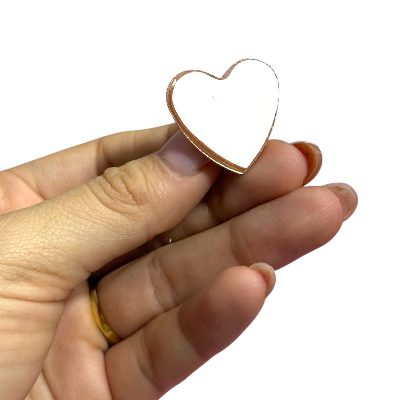 Accesorio adhesivo corazon Oro Rosa - Imagen 4