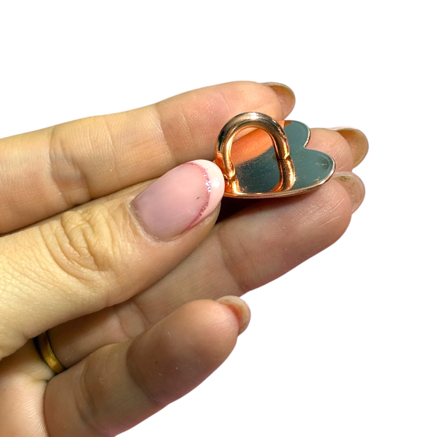 Accesorio adhesivo corazon Oro Rosa - Imagen 5