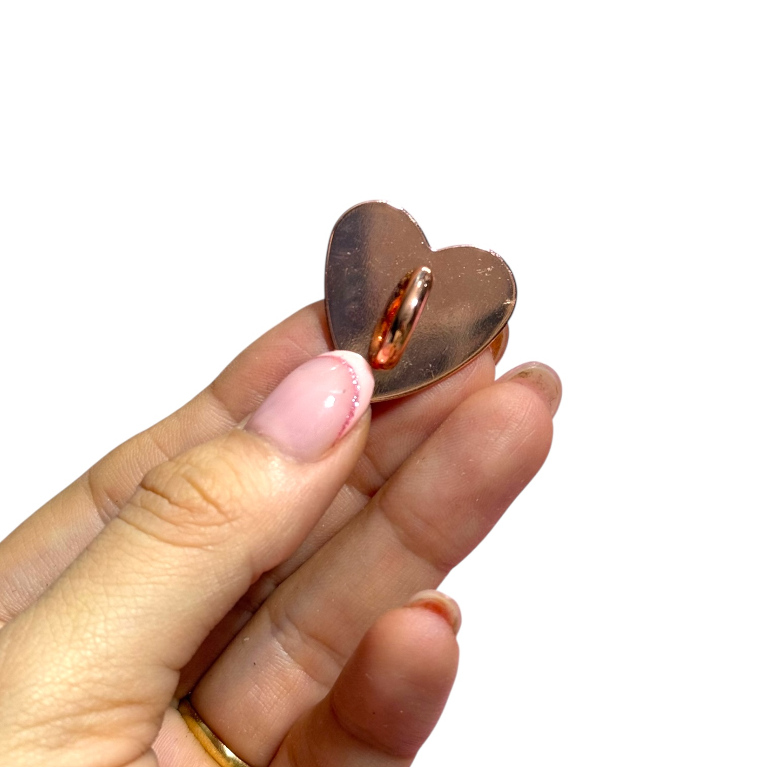 Accesorio adhesivo corazon Oro Rosa