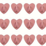 Accesorio adhesivo corazon Rosado