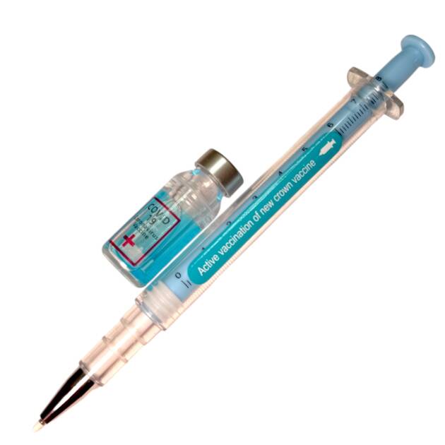 Lapiceros de Vacuna Blanco Azul