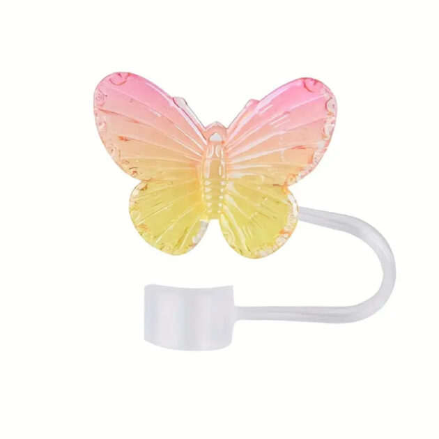 portapitillo mariposa rosa-amarillo