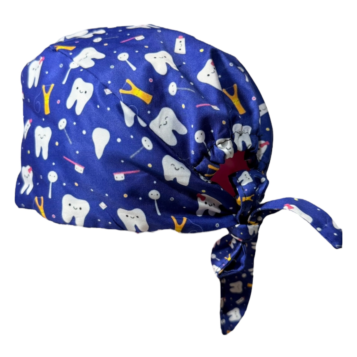 Gorro quirurgico mujer dientes azul - Imagen 3