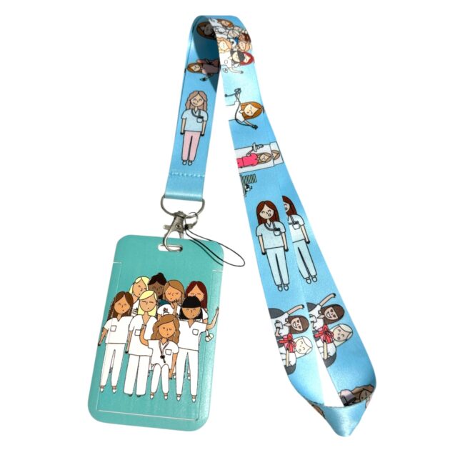 Portacarnet azul enfermeras