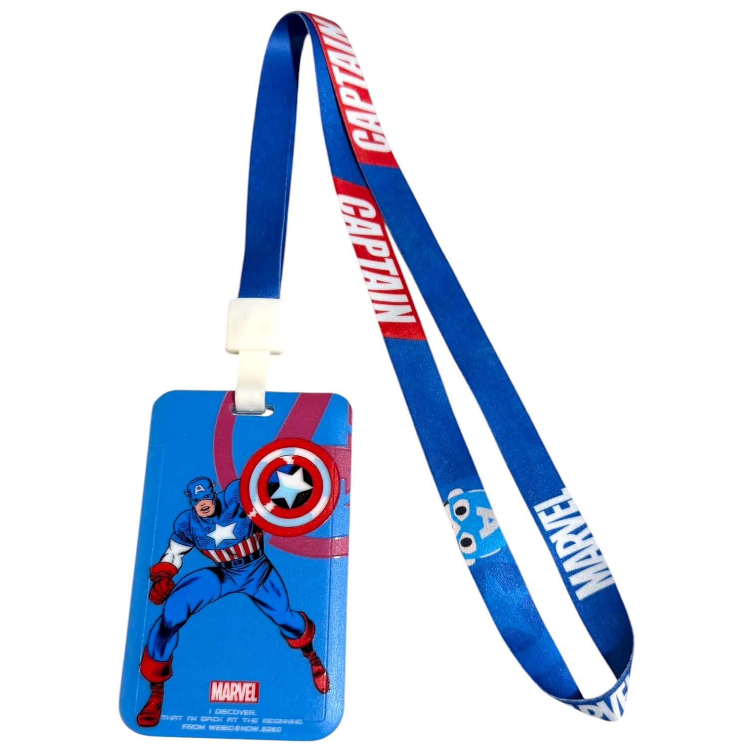 Portacarnet capitán América animado con escudo