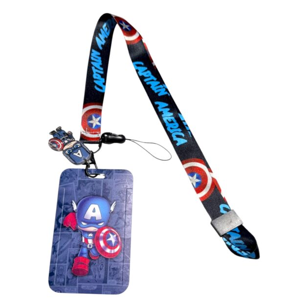 Portacarnet capitan america animado