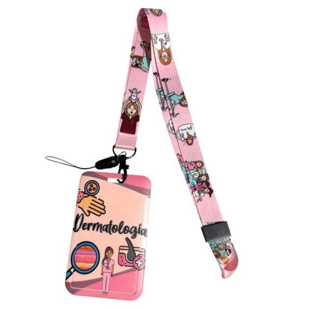 Portacarnet dermatologia rosa