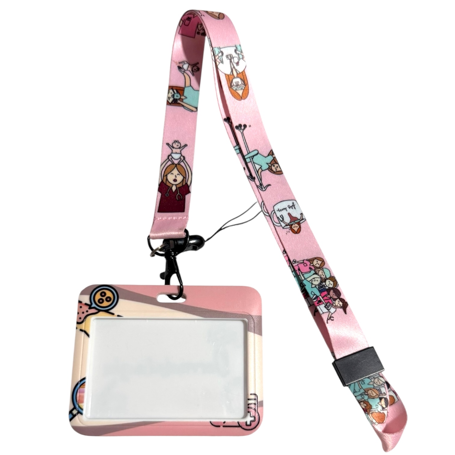 Portacarnet dermatologia rosa horizontal - Imagen 3