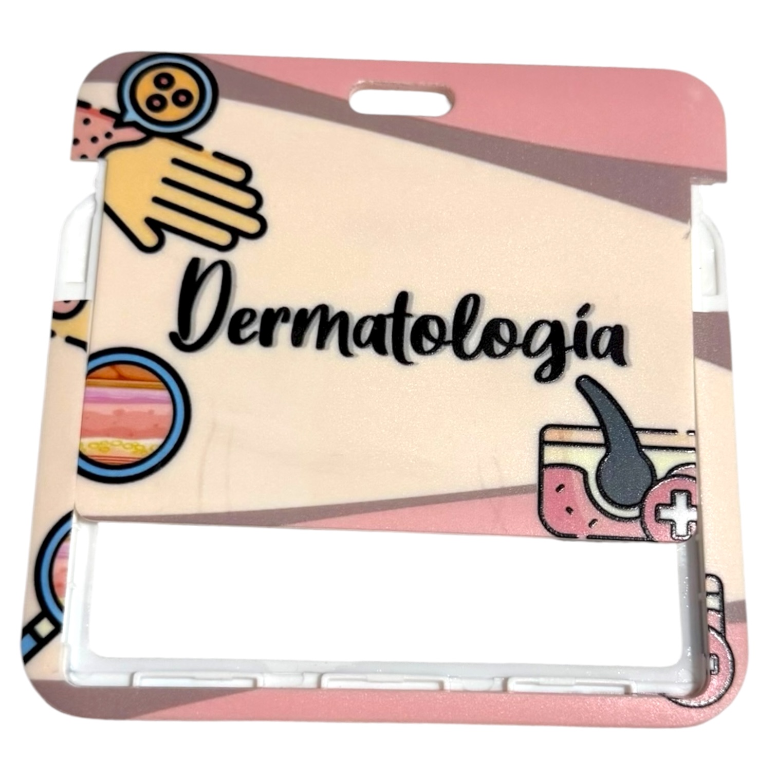 Portacarnet dermatologia rosa horizontal - Imagen 4