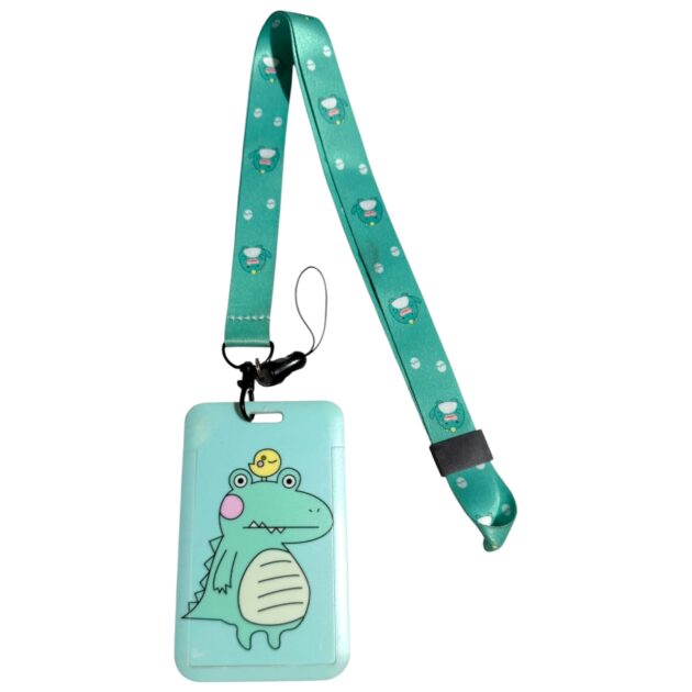 Portacarnet dinosaurio aguamarina