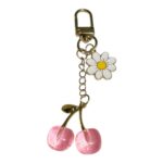 llavero cereza flor rosa