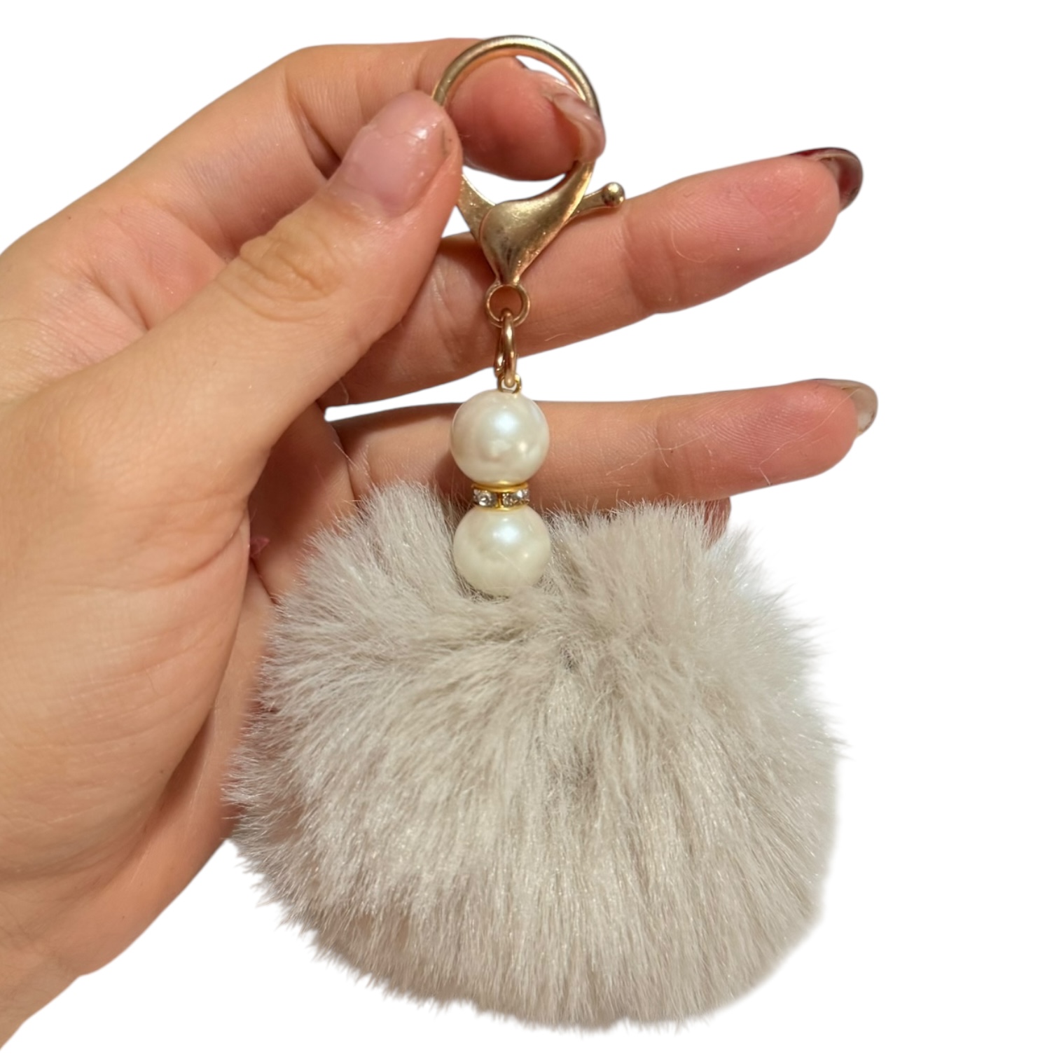 llavero de peluche grande Gris - Imagen 2