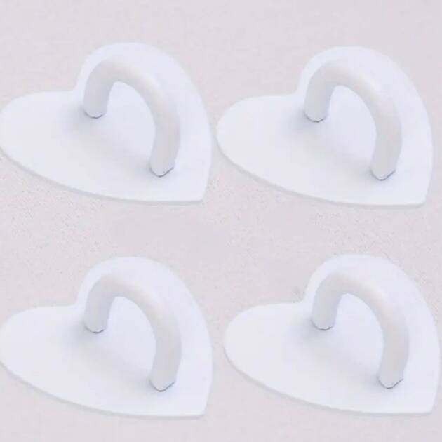 Accesorio adhesivo corazon Blanco