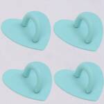 Accesorio adhesivo corazon Aguamarina