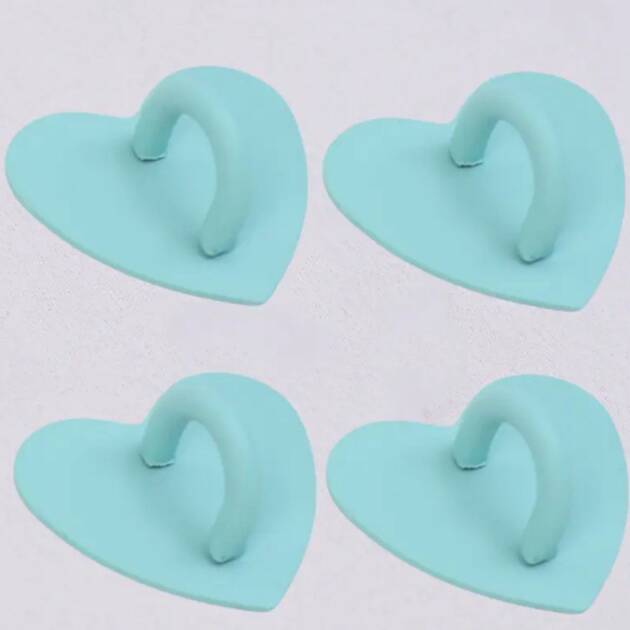 Accesorio adhesivo corazon Aguamarina