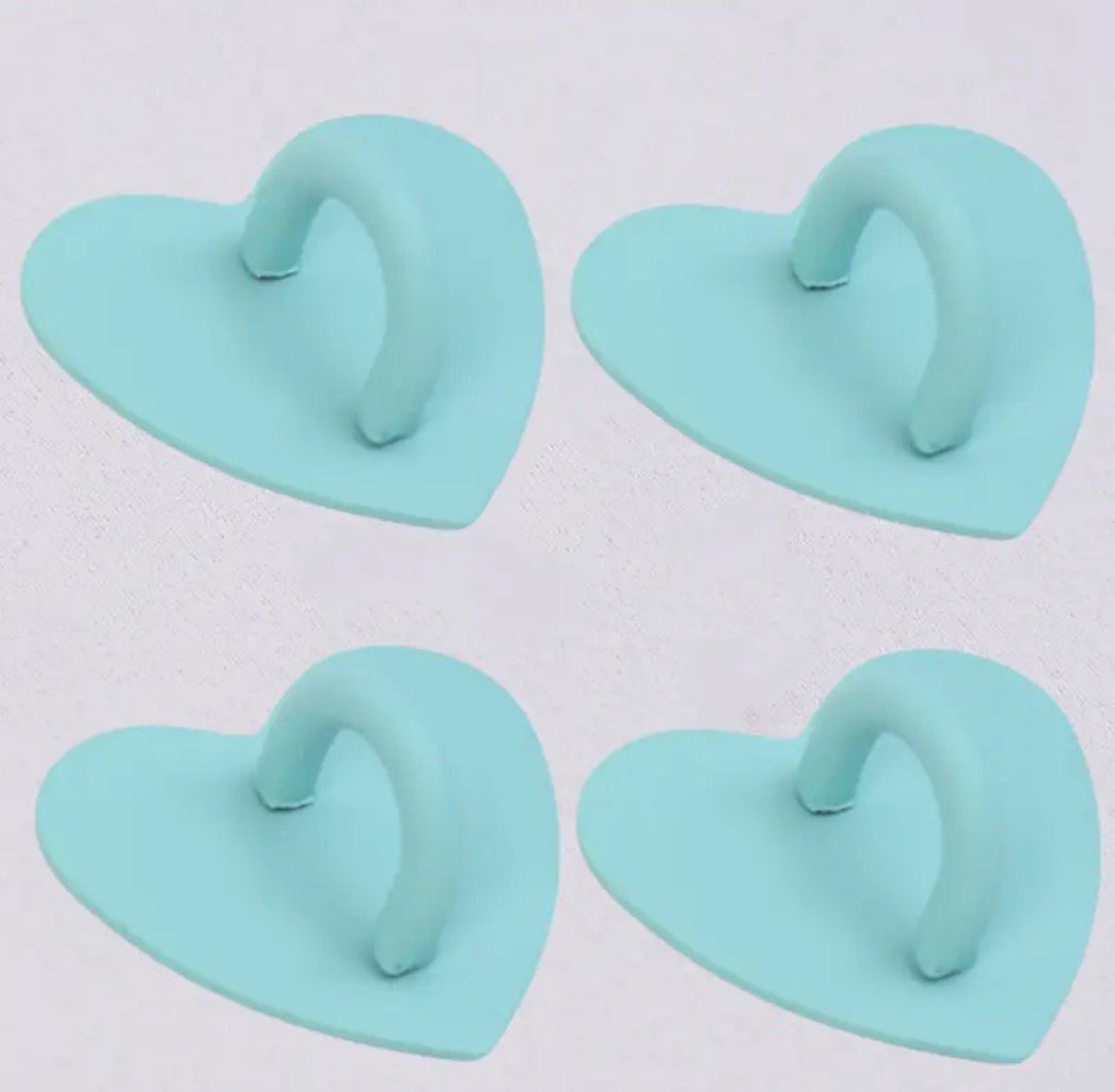 Accesorio adhesivo corazon Aguamarina